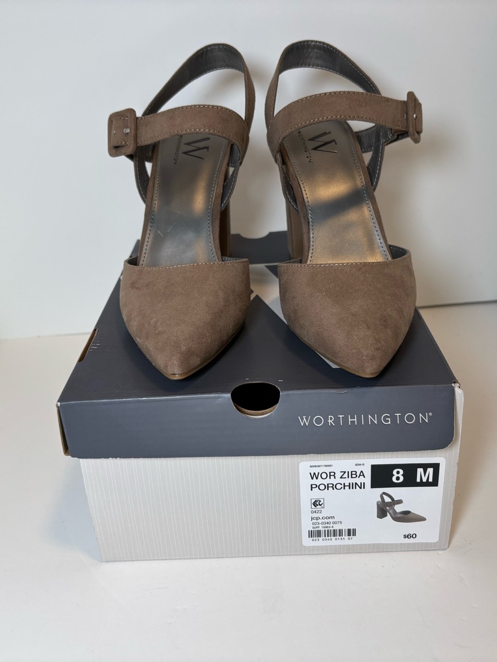 Worthington Brown Faux Suede Heels Size 8

#work #professional #officewear #neut